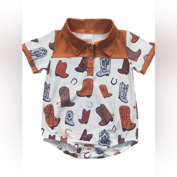 Boys Boots Romper - Picture 1 of 1